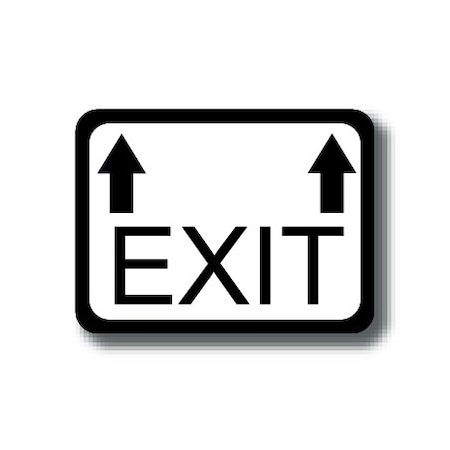 Ergomat 12in x 9in RECTANGLE SIGNS - Exit DSV-SIGN 108 #2135 -UEN
